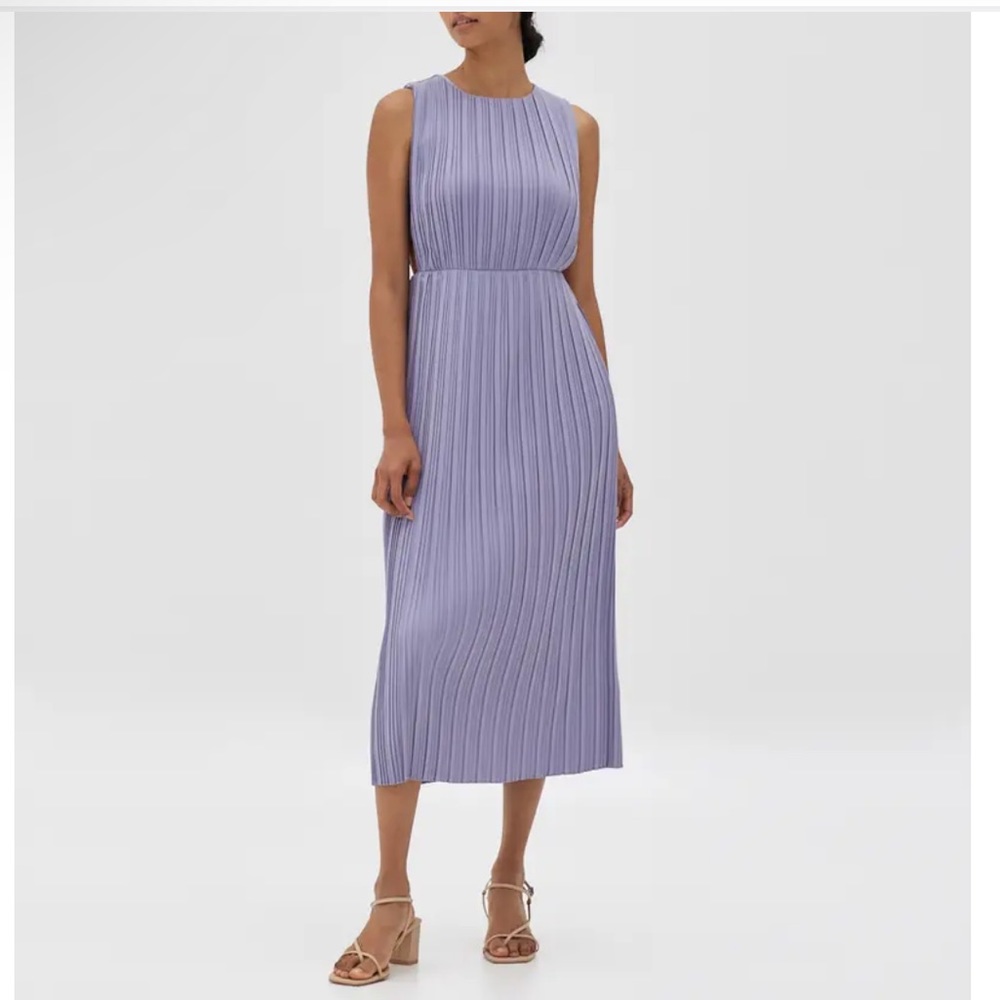 NWT Pleated Cocktail Attire Midi Dress with Cutouts